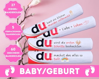 Duplo Banderolen Geburt Baby, Duplo Vorlagen, DIY, Download 92 Banderolen, Geschenk Schwangerschaft, werdende Mutter, Eltern, Papa, Familie