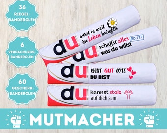 Motivation Mutmacher Sprüche Duplo Banderolen Vorlagen personalisiertes Geschenk DIY Download Affirmation Du Sprüche Kinder Freunde Kollege