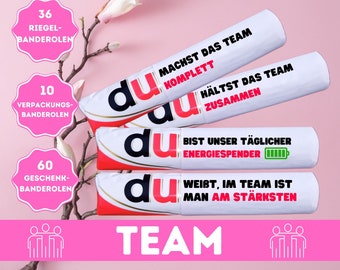 Duplo Banderolen Team, Duplo Vorlagen, Teamgeschenk DIY, Download Banderolen, Geschenk für Team, Mannschaftsgeschenk, Geschenk für Team