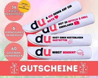 Gutscheine Duplo Banderolen Blanko Vorlagen personalisierte Geschenke Geburtstag Jahrestag Beziehung Download 101 Designs Freundin Freund