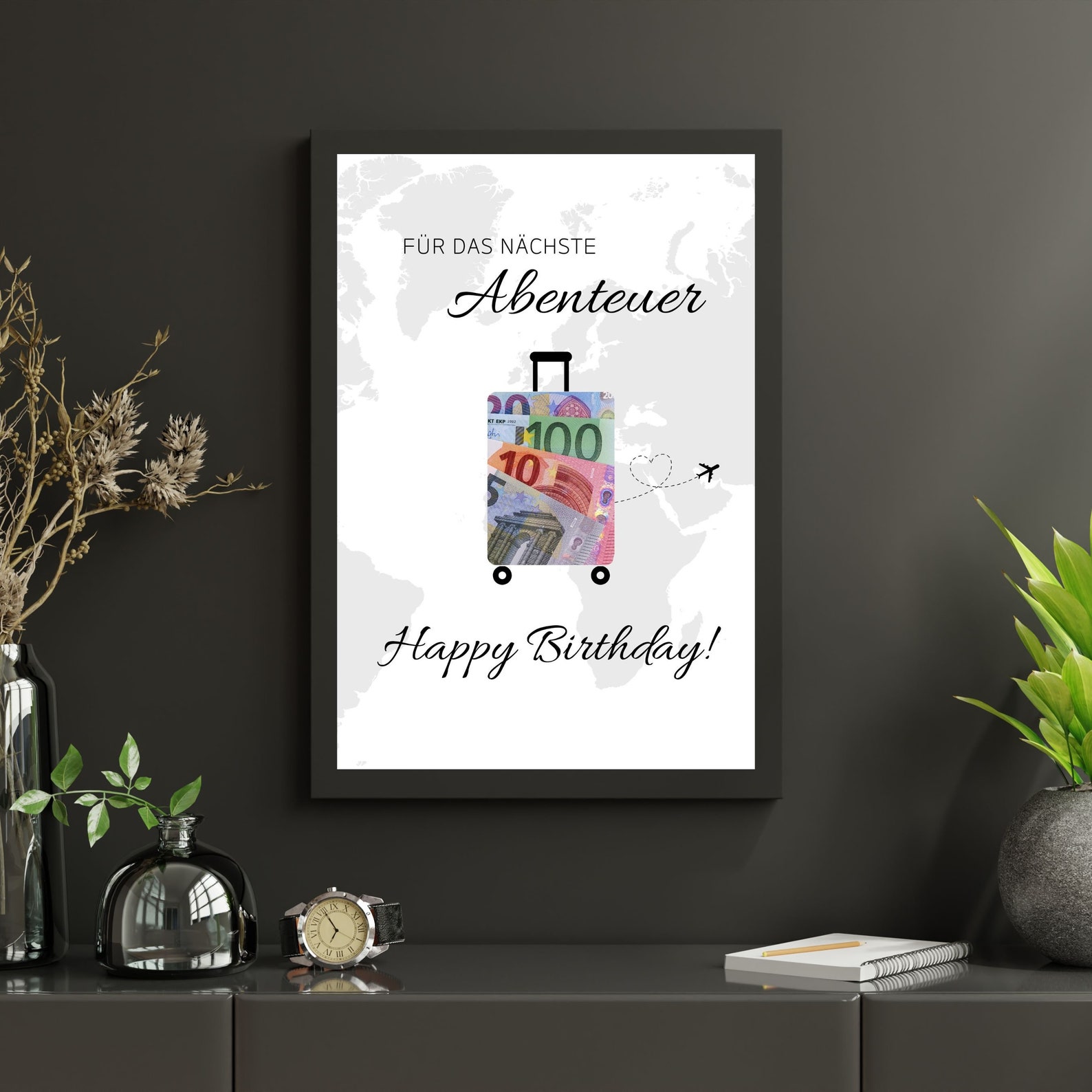 Geldgeschenk Geburtstag Vorlage DIY Geschenk Flugzeug Geld Geschenk
