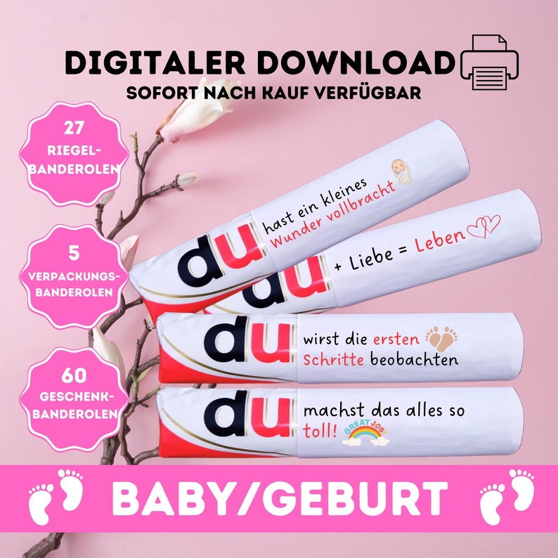 Duplo banderoles birth baby, Duplo templates, DIY, download 92 banderoles, gift pregnancy, expectant mother, parents, dad, family image 1