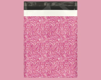 Pink Party Confetti Printed Poly Mailer Shipping Pouch Self Adhesive Closure 10"x13" 10ct, 25ct, 50ct, 100ct