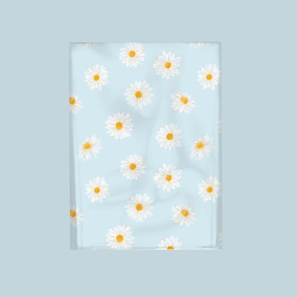 Daisy Floral Light Blue Poly Mailer Shipping Pouch Self Adhesive 10"x13" 10ct, 25ct, 50ct, 100ct