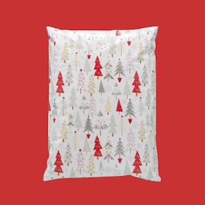 Christmas Tree Retro Holiday Poly Mailer Shipping Pouch Self Adhesive 14.5&quot;x19&quot; 25 pack