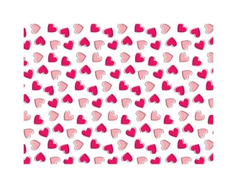 Scattered Hearts Tissue Paper Small Business Packaging 30 pack