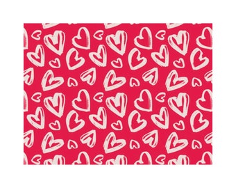 Brushed Hearts Tissue Paper Small Business Packaging 30 pack