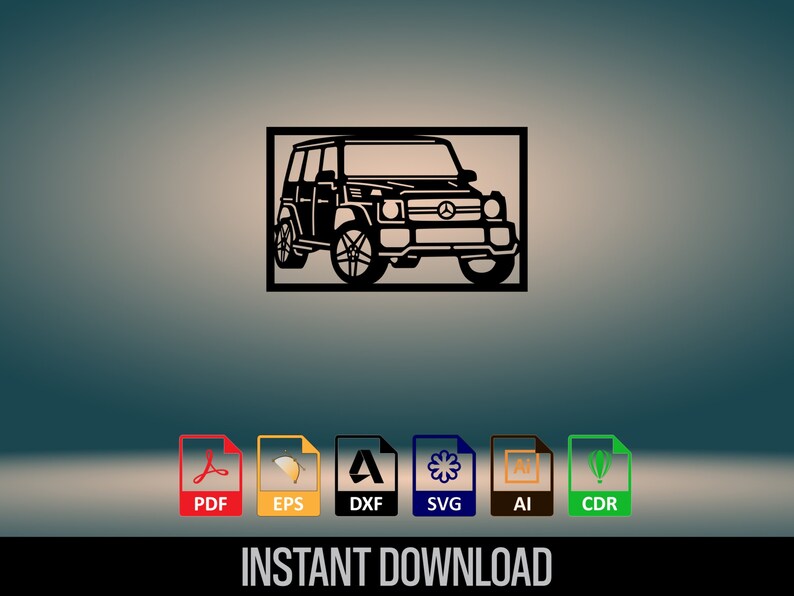 SUV Truck Art Dxf, Svg, Pdf, Ai, Cdr File, Laser Cut File, Cnc Router