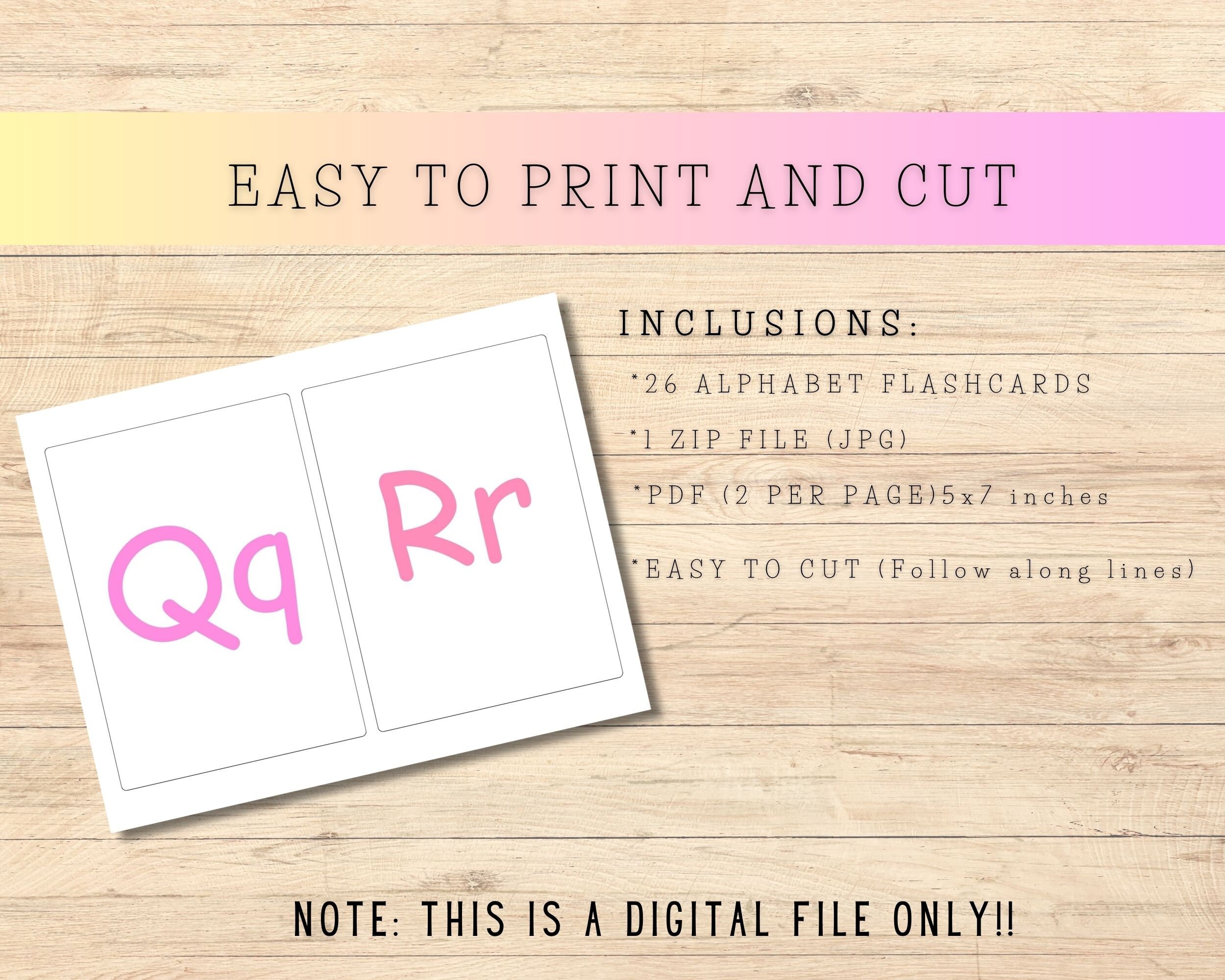 ABC Flash Cards, Educational Cards, A-Z Cards, Learn Abcs,alphabet ...