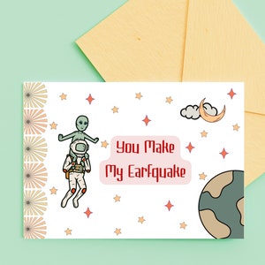 Carte d'amour You Make My Earfquake/Just for Love/Carte imprimable en téléchargement numérique