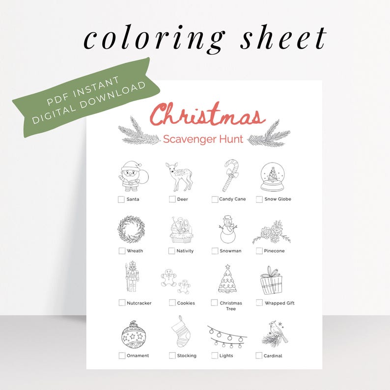 Christmas Activity Bundle Printable | Kids Holiday Activities I Instant ...