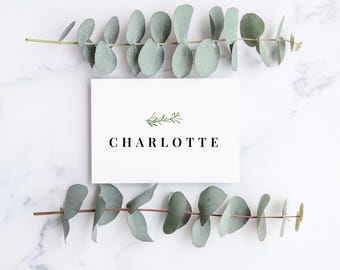 Segnaposto dalla fattoria alla tavola / Modello Canva modificabile / Eleganti biglietti da visita stampabili