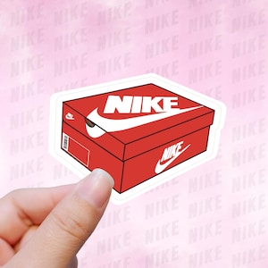 Stickers Boîte à Chaussures Nike Autocollant Résistant waterproof pour ordinateur, carnet, valise, téléphone, tablette…