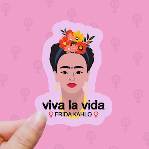 Pegatinas de Frida Kahlo – pegatinas feministas – pegatinas resistentes al agua y duraderas para ordenadores, cuadernos, maletas, teléfonos, tabletas…