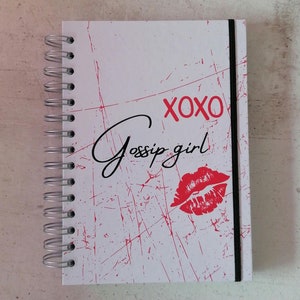 Carnet de notes Gossip Girl, carnet notes, carnet spirales, bullet journal.