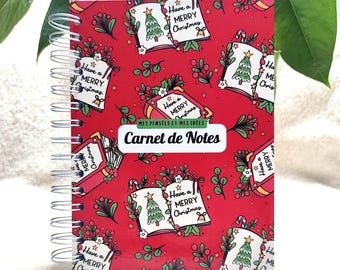 A5 Christmas Red Notebook • Books & Holly Journal • Stationery Notebook • Bullet Journal • Journaling & Scrapbooking Notebook