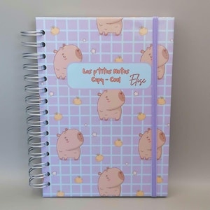 Cuaderno Carpincho – Morado Pastel – Papelería Original y Bonita – Cuaderno A5 para Escribir, Diario, Regalo Kawaii Personalizado