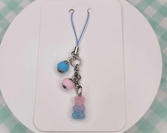 Cotton Candy Gummy BearCell Phone Charm