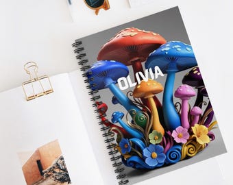 Personalized Notebook, Spiral Notebook, Journals and Notebooks, Custom Journal for Women, Christmas Gifts for Her, Gifts for Sister Daughter