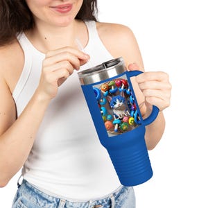 Custom Pet Insulated 40oz Tumbler with Straw Using Pet Photo + Name Custom Dog Tumbler Personalized Cup Custom Cat Tumbler Custom Travel Mug