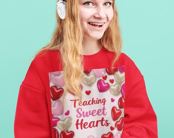 Felpa per insegnante di San Valentino, Magliette per insegnanti di Teaching Sweethearts, Regalo per insegnante di San Valentino, Maglietta per insegnante d'amore, Maglietta per San Valentino