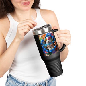 Custom Pet Insulated 40oz Tumbler with Straw Using Pet Photo + Name Custom Dog Tumbler Personalized Cup Custom Cat Tumbler Custom Travel Mug