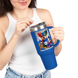 Custom Pet Insulated 40oz Tumbler with Straw Using Pet Photo + Name Custom Dog Tumbler Personalized Cup Custom Cat Tumbler Custom Travel Mug