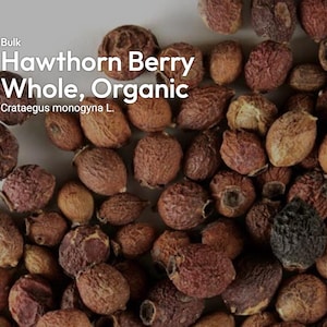 Hawthorn Berry, whole, organic, 1 pound from Monterey Herb Co