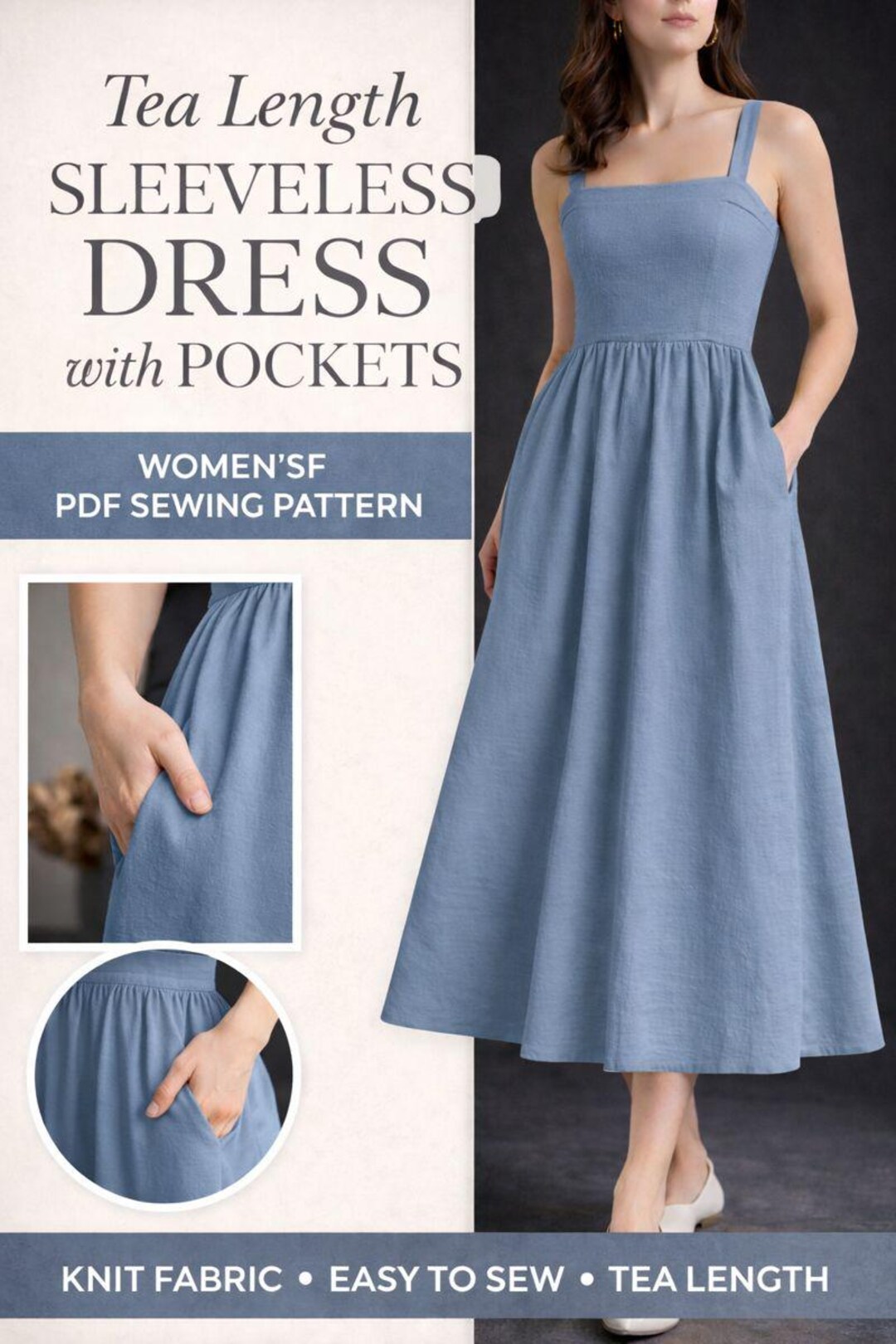 vintage empire waist dress pattern Tea Length PDF Sewing | US Sizes 2-30 (PDF) Suit Jacket Size/Waist Size:38/32 Carniceria and US Letter size Long Shirt Dresses for Short sleeve