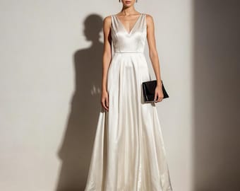 V-Neck Maxi Prom Dress Sewing Pattern: US Sizes 2-30 (PDF Pattern)