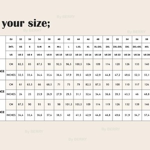 Puede incluir: Tabla de tallas para ropa con medidas en pulgadas y cent&iacute;metros. La tabla incluye medidas de contorno de pecho, cintura y cadera para las tallas XS a 4XL.