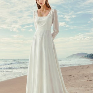 Wedding Dress Pattern,Square Neck Dress,Full Puff Sleeve Pattern, Medieval Dress, Evening Dresses, US Sizes 2-30, Plus Size Pattern