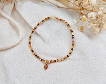 Handmade beaded bracelet with Miyuki seed beads – Minimalist design – Autumn bracelet