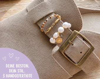 Birkenstock Boston Charms Set | Clog charms made from genuine freshwater pearls | Shoe charms with freshwater pearls | Shoe jewelry