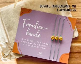 Family Bracelet Set | Gift for Mom, Daughter, Dad, Son | Handmade Friendship Bracelet, Symbol of Love & Togetherness