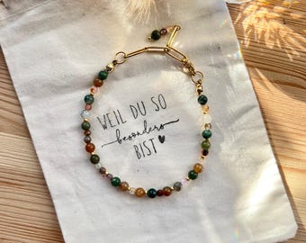 Bracelet "Balance" – Jasper & Chalcedony | Handmade natural stone jewelry for inner peace, strength, and harmony | Gift idea for your favorite person