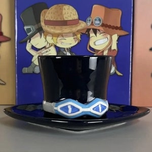 Anime Inspired Mug Cosplay Mug Water Cup Creative Three Brothers Hat Shaped Coffee Cup Anime Accessories Boy Men Gifts Cappuccino Birthday Black Tophat Option3