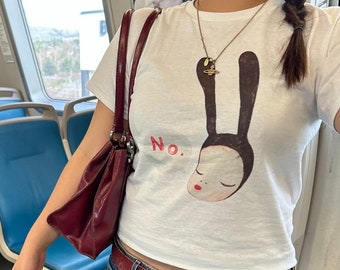 Yoshitomo Nara Bunny Girl No Graphic Baby Tee