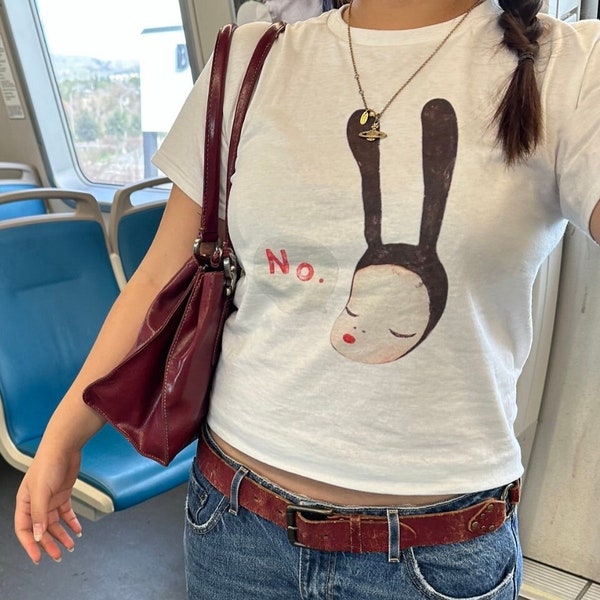 Yoshitomo Nara Bunny Girl No Graphic Baby Tee