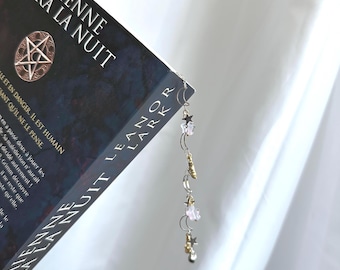 Moonlight bookmark - customizable in stainless steel and brass, hand-stamped