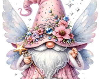 Fairy Gnome Clipart PNG, 15 Watercolor Princess Clip Art, Gift ...