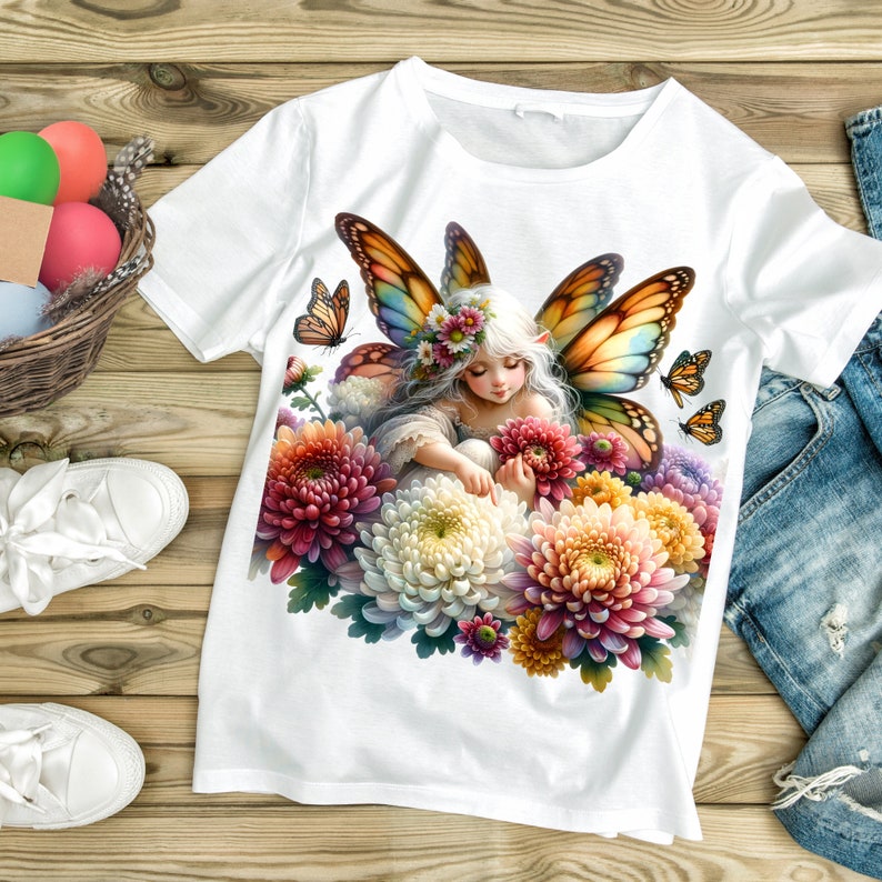 Watercolor Spring Fairy Clipart Set, Floral PNG Images (digital ...