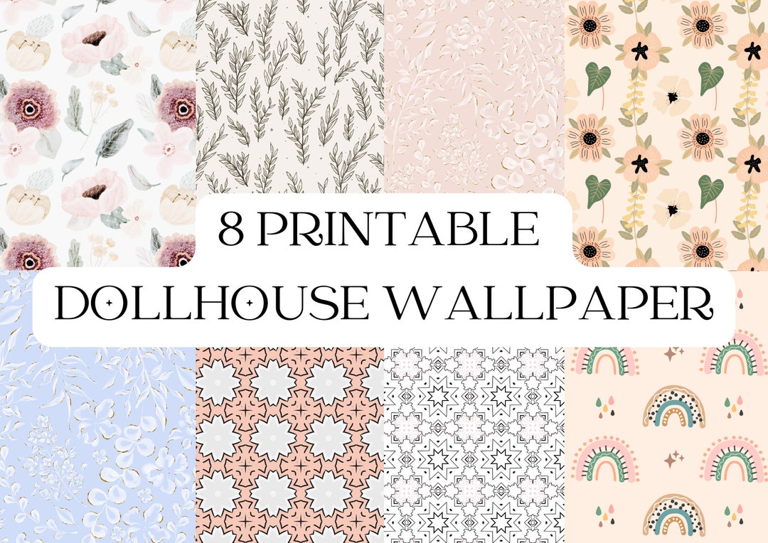 Printable Dollhouse Wallpaper Dollhouse Wallpaper PDF Wallpapers for