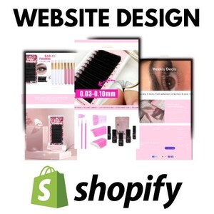 Schoonheidswebsitesjabloon Shopify, Lash Shopify-themasjabloon, Canva bewerkbare sjablonen, schoonheidswebsitesjabloon