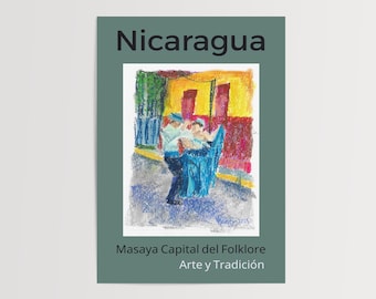 Masaya Nicaragua Travel Poster: Latin American Wall Art (Digital Download)