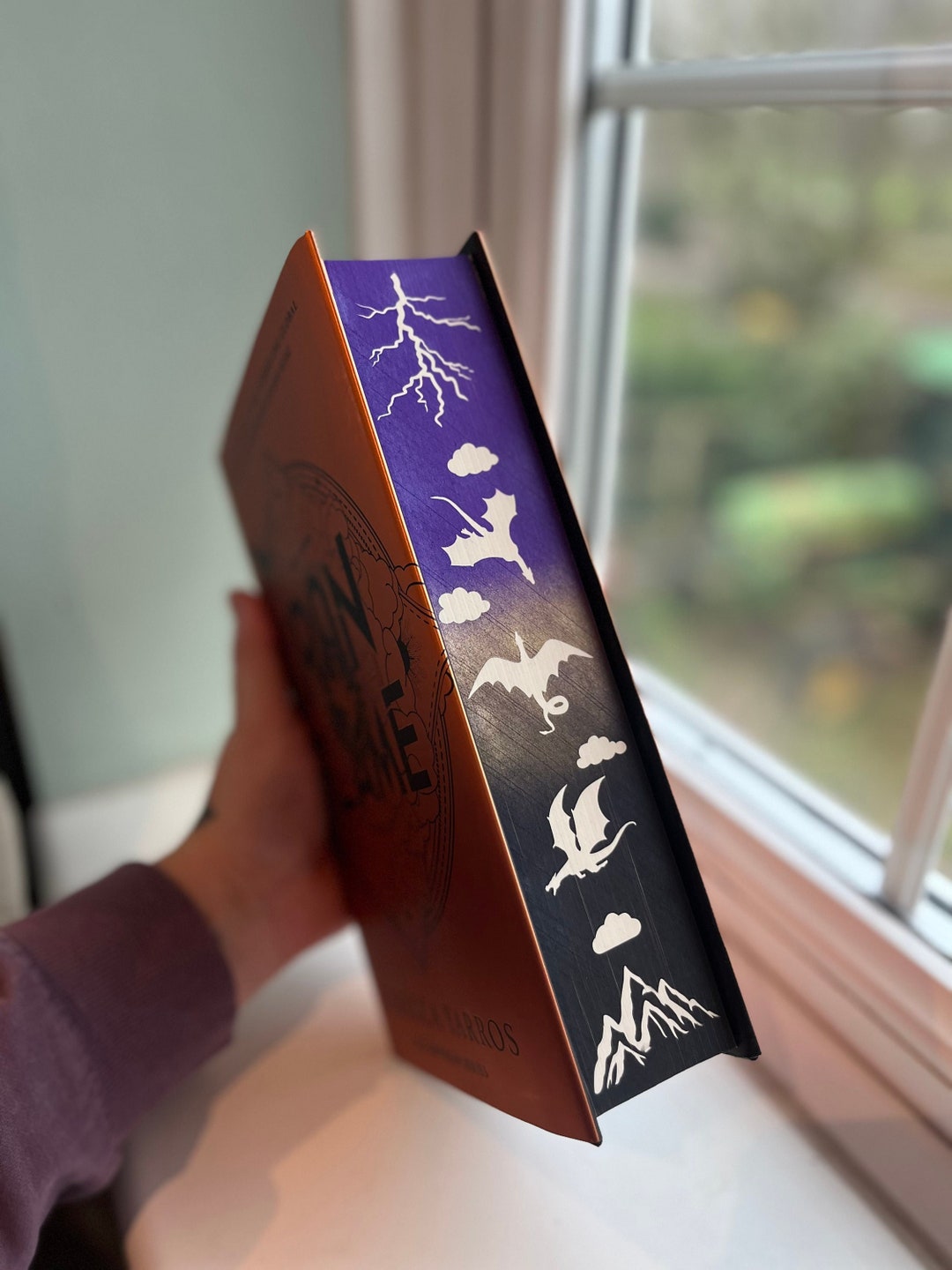 Iron Flame Fourth Wing Hardback Book Special Edition Custom Handpainted Sprayed Edges Rebecca