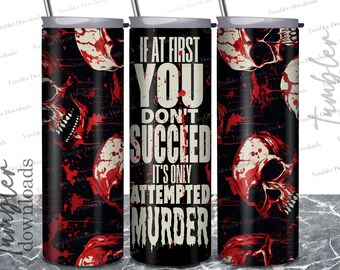 Envoltura para vaso delgado de 20 oz con diseño de sublimación PNG, diseño divertido para amantes de la lectura, vaso con forma de calavera y sangre