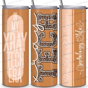 X Ray Tumbler, 20 Oz Skinny Tumbler, Sublimation Design, Radiology Life Tumbler Wrap, Straight Tumbler PNG, You Pose We Expose Leopard Print