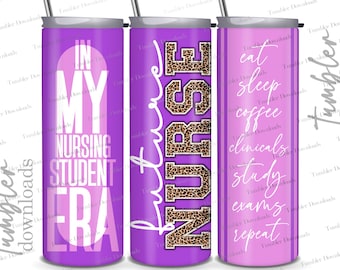Envoltura para vaso de 20 oz de Future Nurse: Diseño de sublimación (PNG)