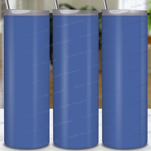 Vaso azul sólido, vaso azul azur liso de 20 oz Diseño de sublimación Vaso de color azul PNG, Vaso de fondo azul Vaso flaco de 20 oz